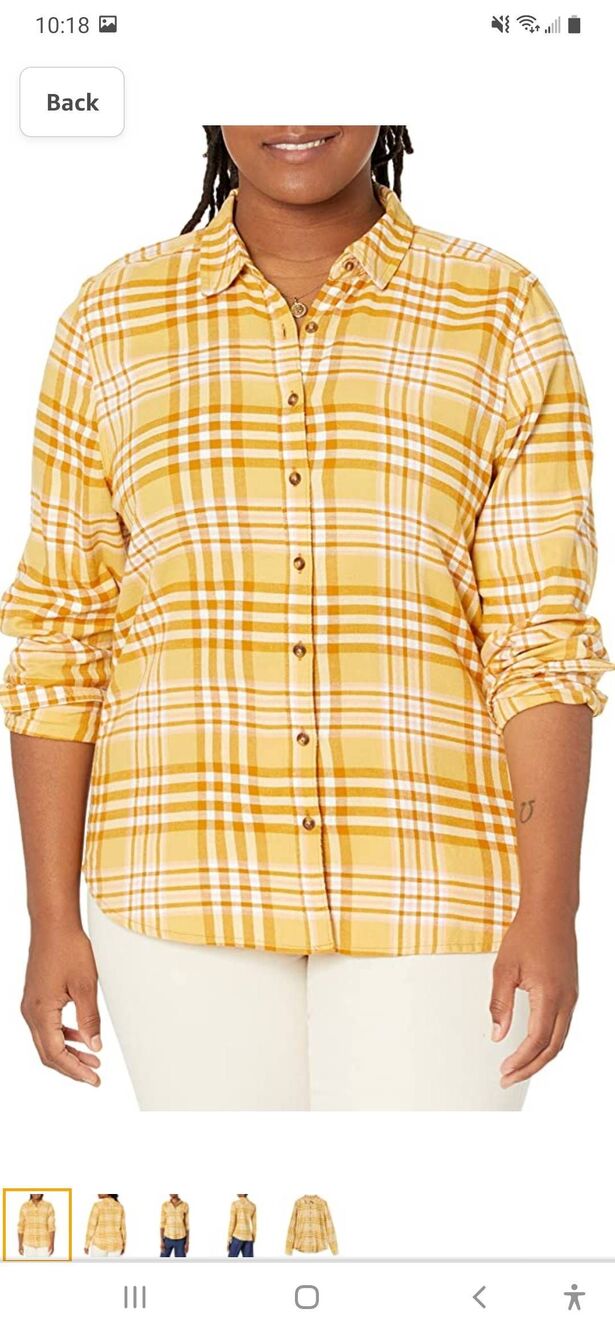 New XS Good Threads Brushed Flannel Cotton Long Sleeve Button Front Shirt NWT